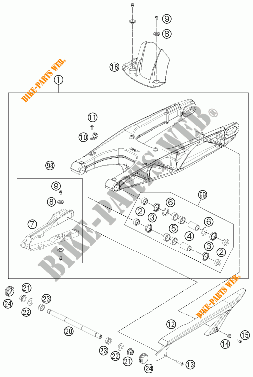 BASCULANTE para KTM 690 DUKE R ABS 2016