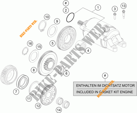 MOTOR ARRANQUE para KTM 690 DUKE R ABS 2016