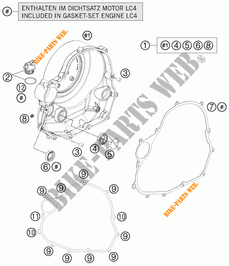 TAPA DE EMBRAGUE para KTM 690 DUKE R ABS 2015