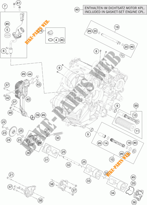 BOMBA DE OLIO para KTM 1290 SUPER DUKE GT ORANGE ABS 2016