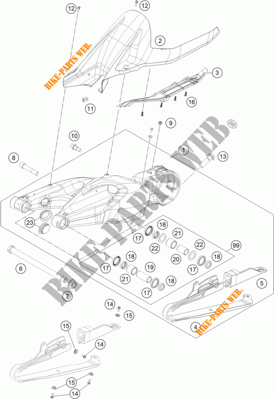BASCULANTE para KTM 1290 SUPER DUKE GT GREY ABS 2016