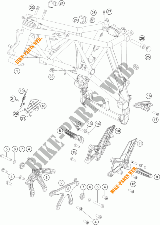 BASTIDOR para KTM 1290 SUPER DUKE GT GREY ABS 2016