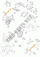 PLASTICOS para KTM 690 DUKE ORANGE 2017