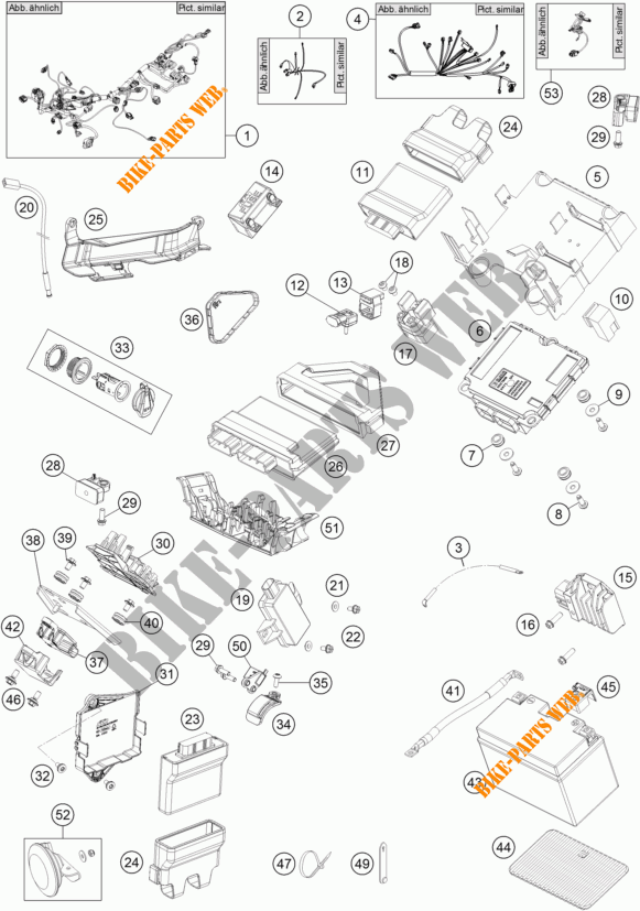 INSTALACION ELECTRICA para KTM 1290 SUPER DUKE GT ORANGE ABS 2016