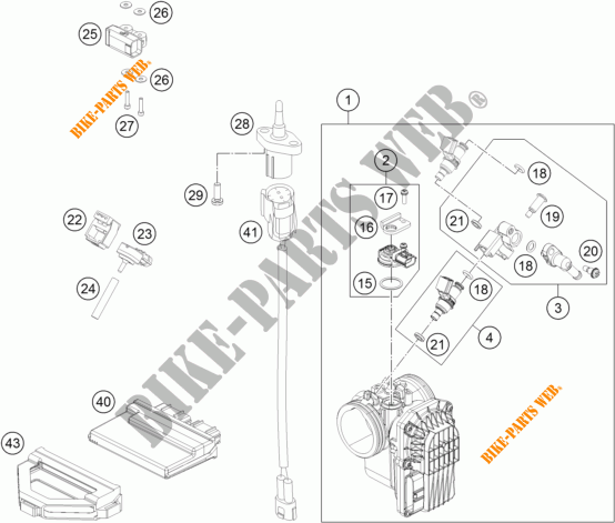 INYECCION para KTM 690 DUKE ORANGE ABS 2016