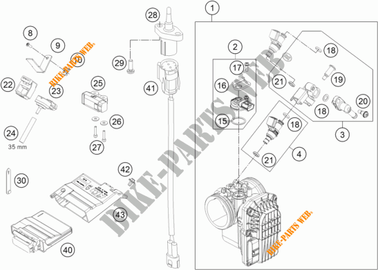 INYECCION para KTM 690 DUKE WHITE ABS 2015