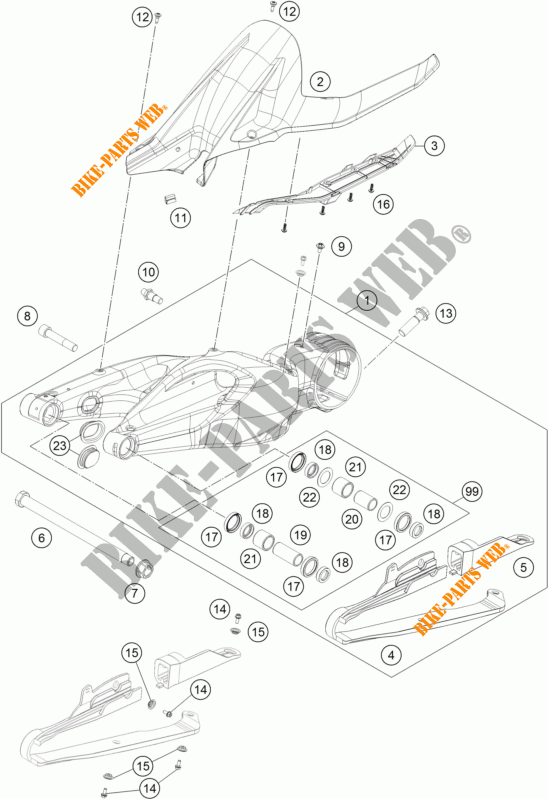 BASCULANTE para KTM 1290 SUPER DUKE GT GREY ABS 2016