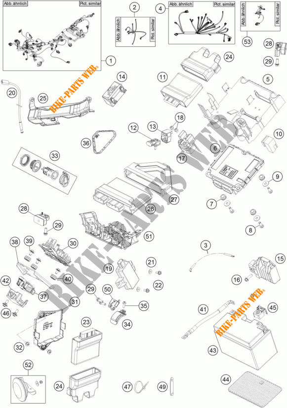 INSTALACION ELECTRICA para KTM 1290 SUPER DUKE GT ORANGE ABS 2016
