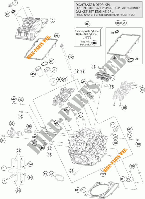 CULATA DELANTERA para KTM 1290 SUPER DUKE GT GREY ABS 2016