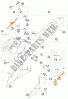 DEPOSITO / ASIENTO para KTM 690 DUKE ORANGE 2010