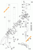 HORQUILLA / TIJA DIRECCION para KTM 690 DUKE ORANGE 2009