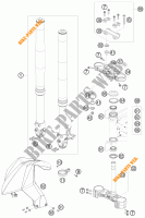 HORQUILLA / TIJA DIRECCION para KTM 690 DUKE ORANGE 2009