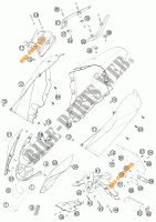 PLASTICOS para KTM 690 DUKE WHITE 2009
