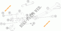 CABALLETE LATERAL / CENTRAL para KTM 390 DUKE WHITE 2018