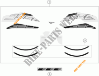 PEGATINAS para KTM 390 DUKE WHITE 2018