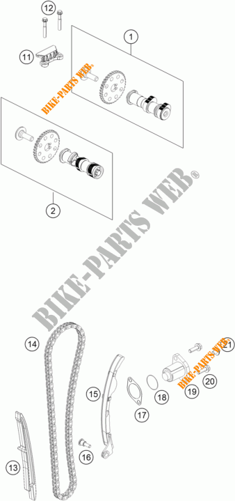 DISTRIBUCION para KTM 390 DUKE WHITE 2018