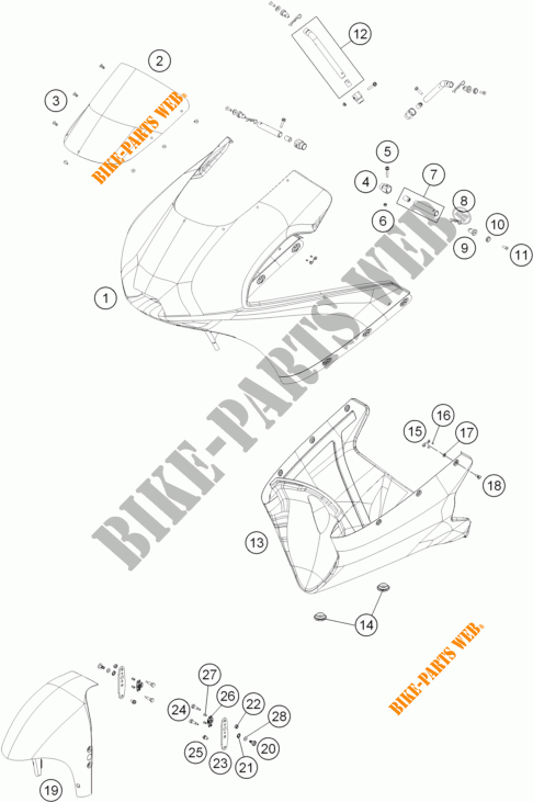 PLASTICOS para KTM RC 250 R 2013