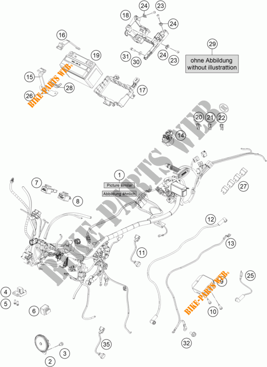 INSTALACION ELECTRICA para KTM 390 DUKE ORANGE 2017
