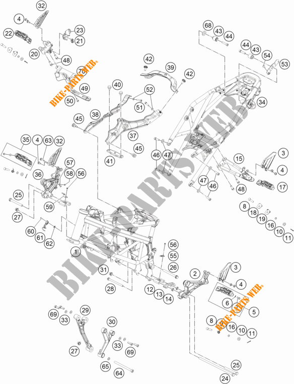 BASTIDOR para KTM 390 DUKE WHITE 2017
