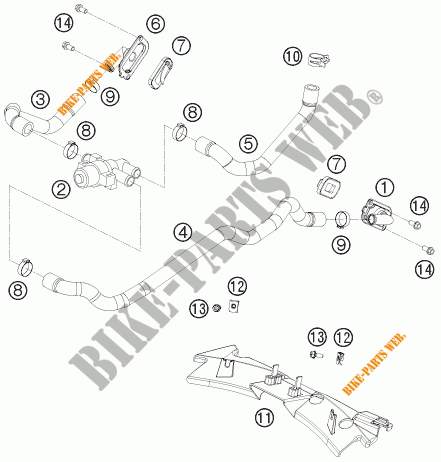 SISTEMA DE AIRE SECUNDARIO para KTM 1190 RC8 R TRACK 2012