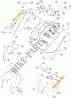 PLASTICOS para KTM 390 DUKE WHITE ABS 2016