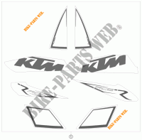 PEGATINAS para KTM 1190 RC8 R TRACK 2011