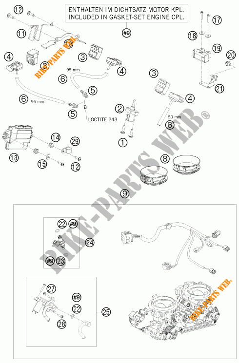 INYECCION para KTM 1190 RC8 R TRACK 2011