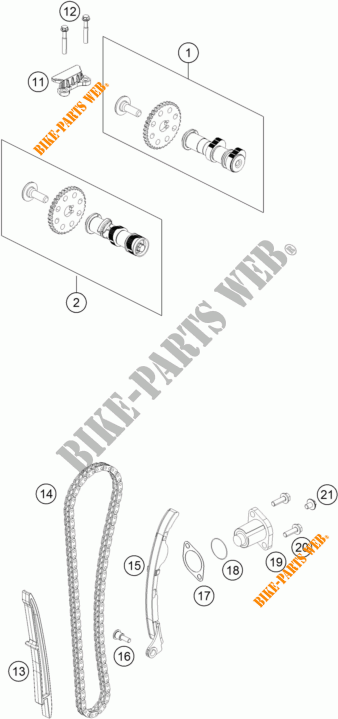 DISTRIBUCION para KTM 390 DUKE WHITE ABS 2016
