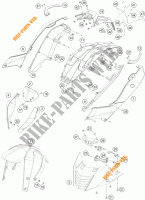 PLASTICOS para KTM 390 DUKE WHITE ABS 2015