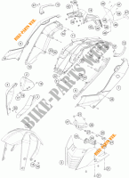 PLASTICOS para KTM 390 DUKE BLACK ABS 2015