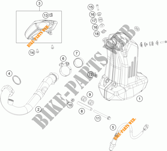 ESCAPE para KTM 390 DUKE BLACK ABS 2015