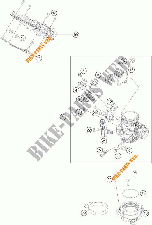INYECCION para KTM 390 DUKE WHITE ABS 2015