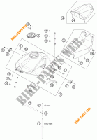 DEPOSITO / ASIENTO para KTM 1190 RC8 R WHITE 2015