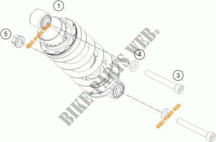 AMORTIGUADOR para KTM 390 DUKE WHITE ABS 2015