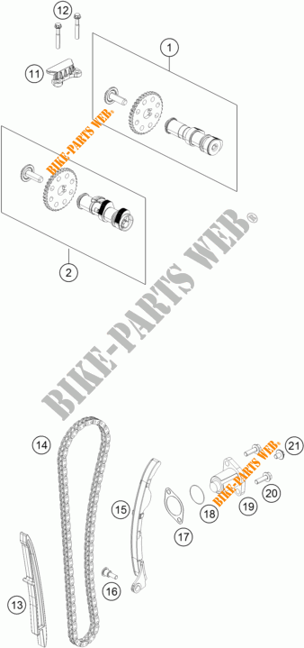 DISTRIBUCION para KTM 390 DUKE WHITE ABS 2015