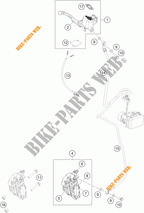PINZA FRENO DELANTERA para KTM 390 DUKE WHITE ABS 2015