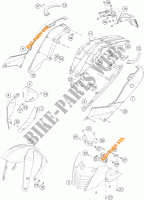 PLASTICOS para KTM 390 DUKE WHITE ABS 2014