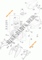 DEPOSITO / ASIENTO para KTM 390 DUKE BLACK ABS 2014