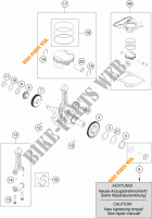 CIGUEÑAL / PISTÓN para KTM 390 DUKE WHITE ABS 2014