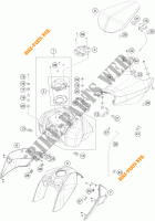 DEPOSITO / ASIENTO para KTM 390 DUKE WHITE ABS 2014