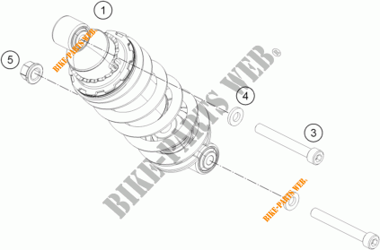 AMORTIGUADOR para KTM 390 DUKE WHITE ABS 2014