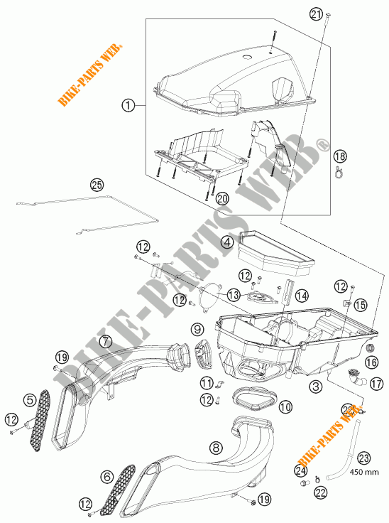 FILTRO DEL AIRE para KTM 1190 RC8 R WHITE 2015