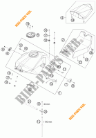 DEPOSITO / ASIENTO para KTM 1190 RC8 R WHITE 2015