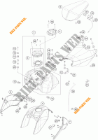 DEPOSITO / ASIENTO para KTM 390 DUKE WHITE ABS 2013