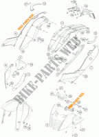 PLASTICOS para KTM 390 DUKE WHITE ABS 2013