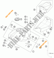 DEPOSITO / ASIENTO para KTM 1190 RC8 R WHITE 2014