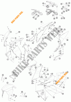 PLASTICOS para KTM 1190 RC8 R WHITE 2014
