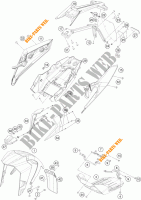 PLASTICOS para KTM 250 DUKE ORANGE NON ABS 2018