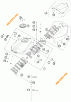 DEPOSITO / ASIENTO para KTM 1190 RC8 R WHITE 2013