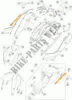 PLASTICOS para KTM 200 DUKE WHITE NON ABS 2016